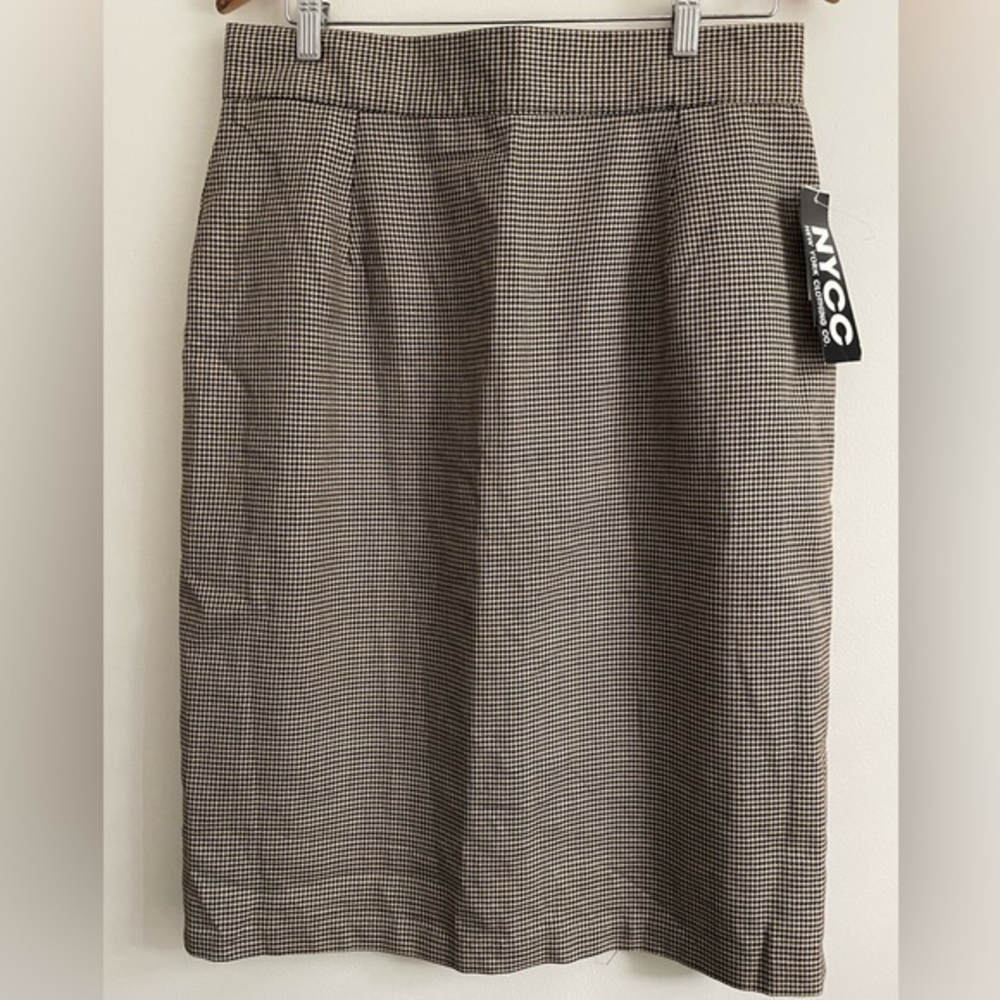 Vtg NYCC New York Clothing Company Houndstooth Straight Pencil Skirt Sz 14‎ NWT